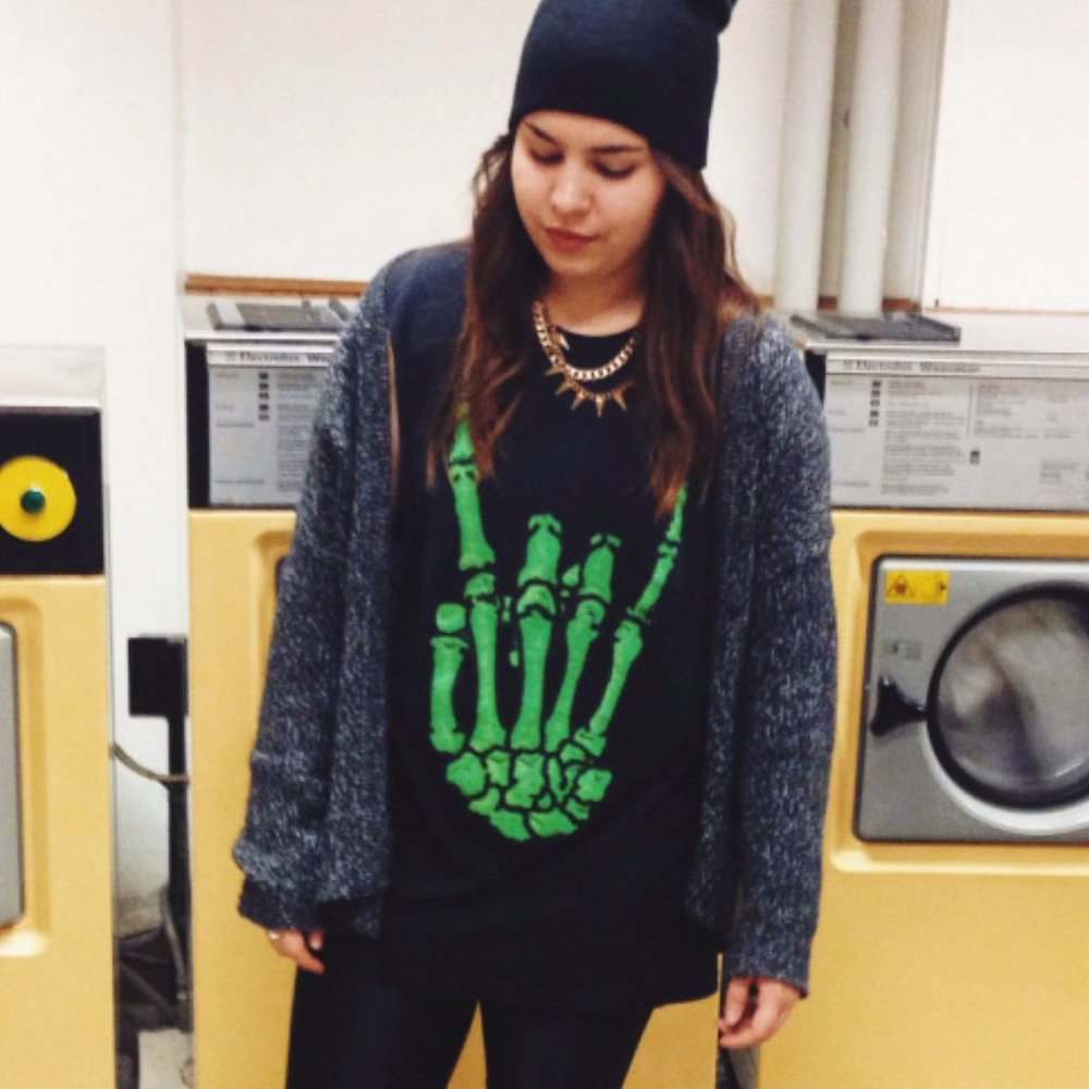 UNIF Skeleton Hand Rocker Metal Muscle Tank Top